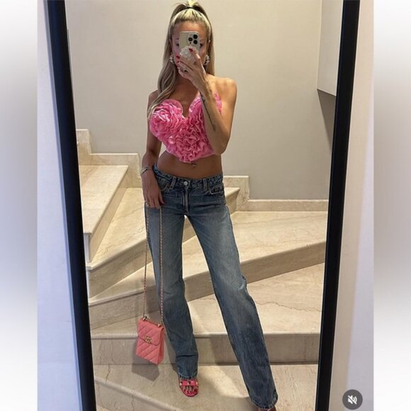 NWT GORGEOUS ZARA VOLUMINOUS HEART CROP TOP - Picture 14 of 16